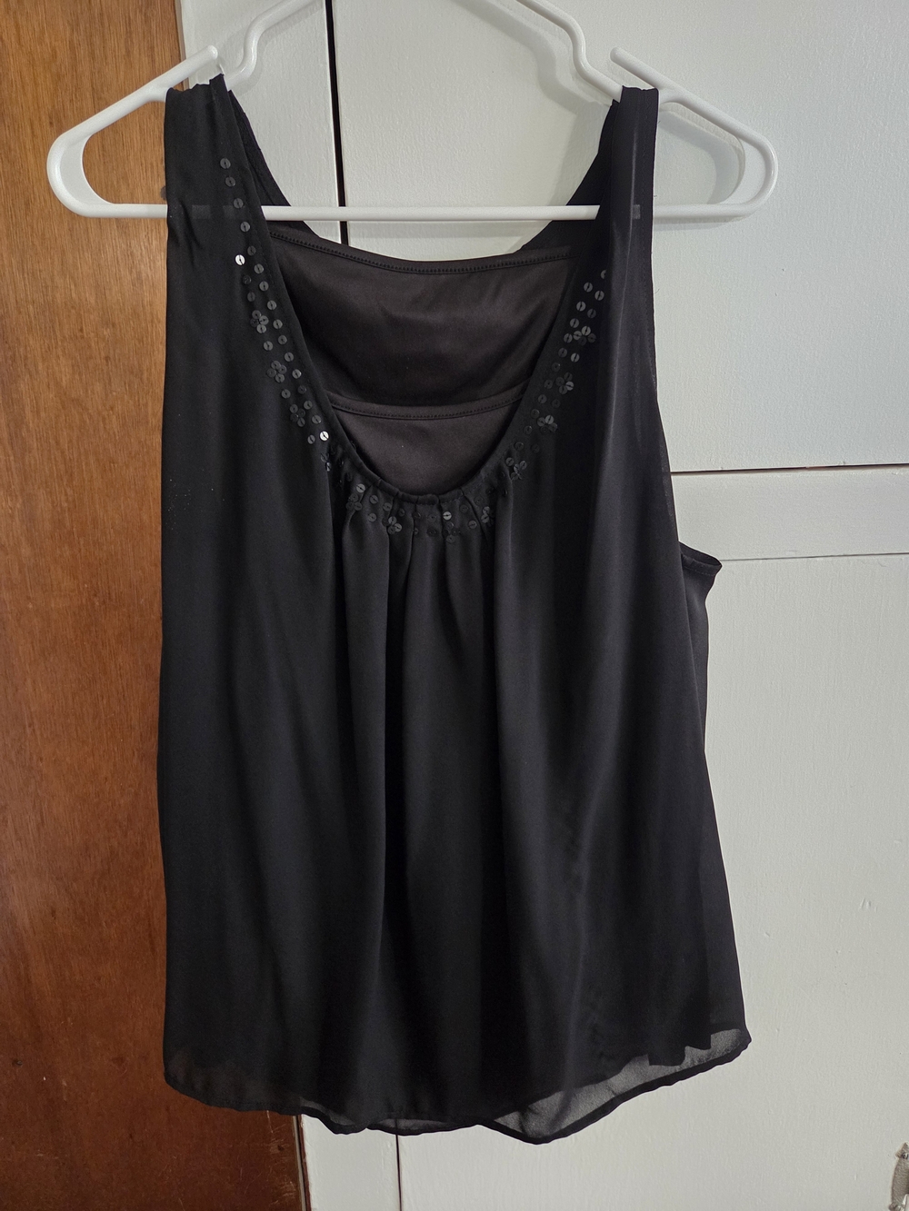 CJ Banks Black Embellished Sleeveless Top